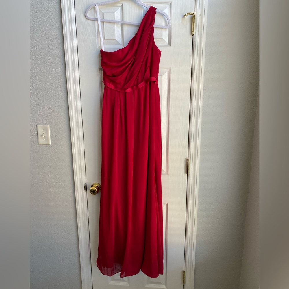 Red Bridesmaids Dress David’s Bridal Size 8